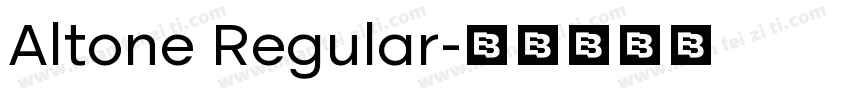 Altone Regular字体转换